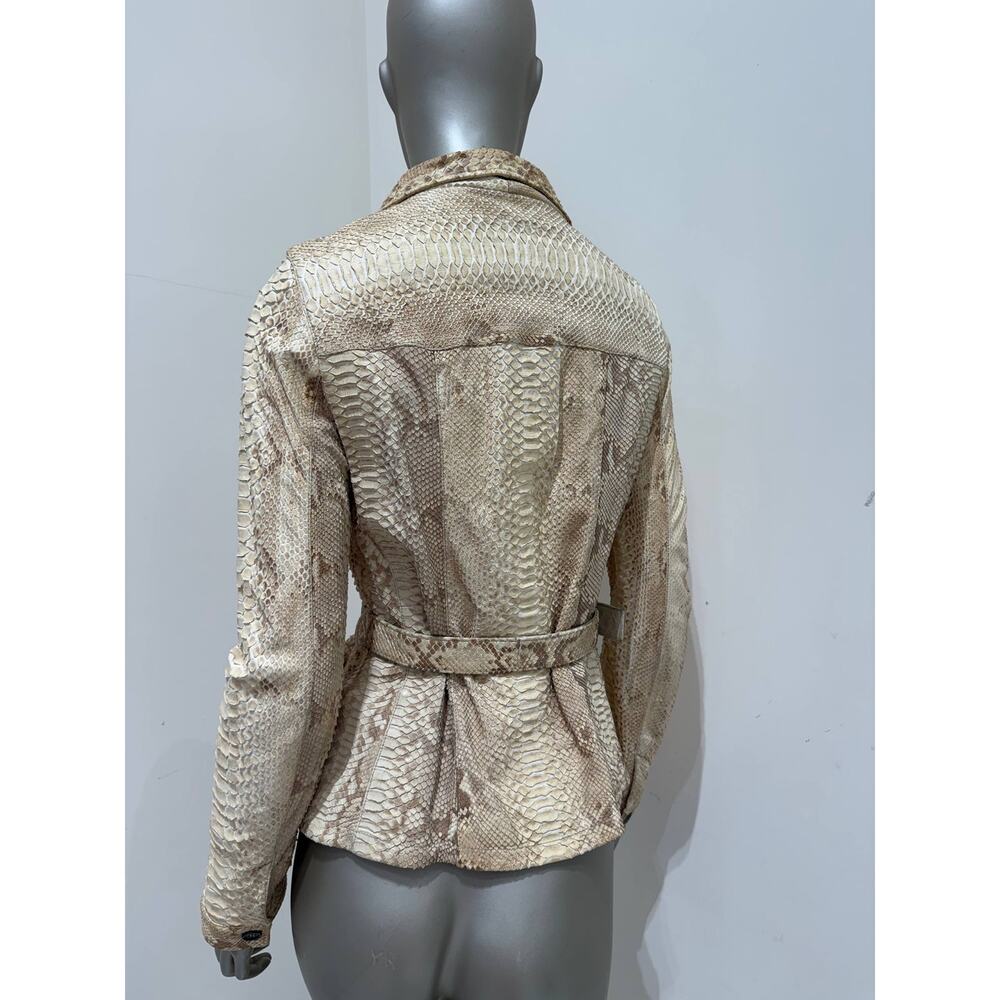 Prada Python Belted Jacket S/S 2004 Runway Sz.M - Picture 9 of 10